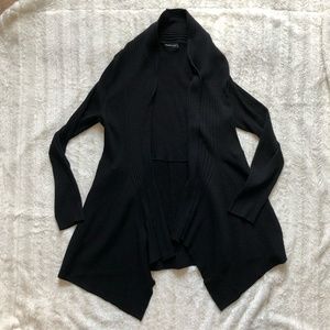 Frank Walder Black Open Long Sleeved Cardigan